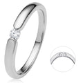 0.08 ct Diamant Brillant Spannfassung Ring aus 750er Weißgold von ONE ELEMENT – Bild 1