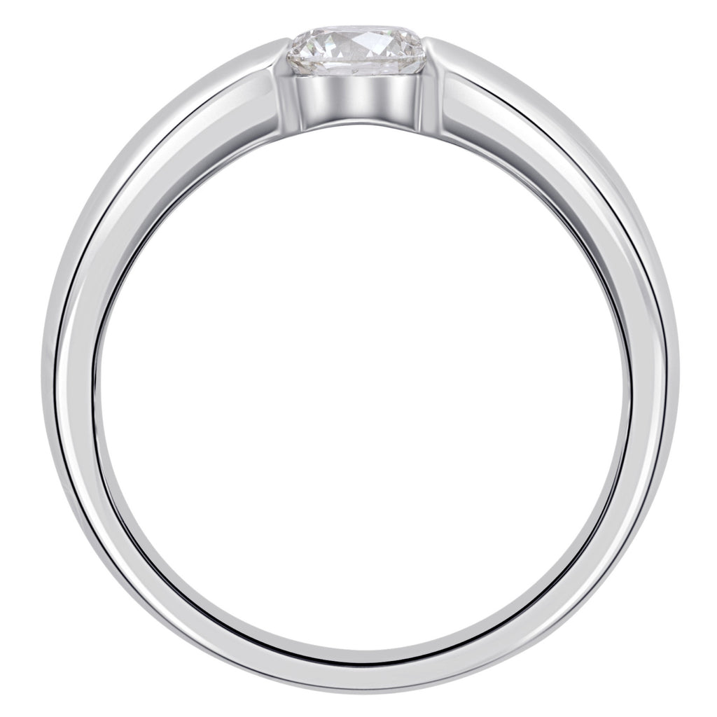 0.08 ct Diamant Brillant Spannfassung Ring aus 750er Weißgold von ONE ELEMENT – Bild 2