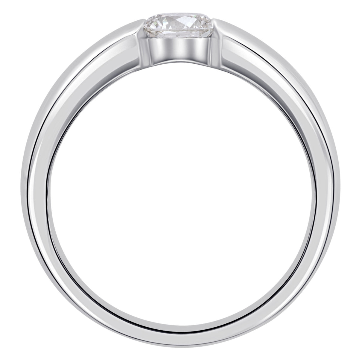 0.08 ct Diamant Brillant Spannfassung Ring aus 750er Weißgold von ONE ELEMENT – Bild 2