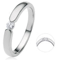0.13 ct Diamant Brillant Spannfassung Ring aus 750er Weißgold von ONE ELEMENT – Bild 1
