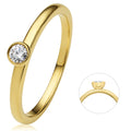 0.1 ct Diamant Brillant Zarge Ring aus 585er Gelbgold von ONE ELEMENT – Bild 1