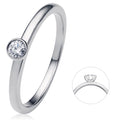 0.1 ct Diamant Brillant Zarge Ring aus 750er Weißgold von ONE ELEMENT – Bild 1