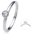 0.15 ct Diamant Brillant Zarge Ring aus 585er Weißgold von ONE ELEMENT – Bild 1