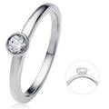 0.2 ct Diamant Brillant Zarge Ring aus 750er Weißgold von ONE ELEMENT – Bild 1