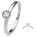 Diamantring mit Zargenfassung aus 585er Weißgold, 0,25 ct von ONE ELEMENT