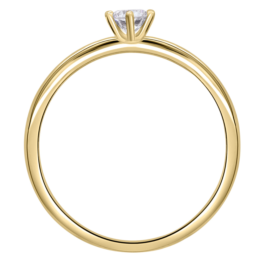 0.25 ct Diamant Brillant Ring aus 585er Gelbgold von ONE ELEMENT – Bild 2