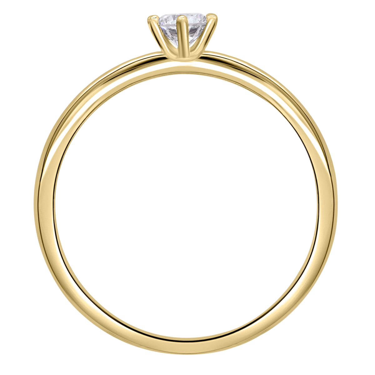 0.25 ct Diamant Brillant Ring aus 585er Gelbgold von ONE ELEMENT – Bild 2