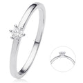 0.1 ct Diamant Brillant Ring aus 750er Weißgold von ONE ELEMENT – Bild 1