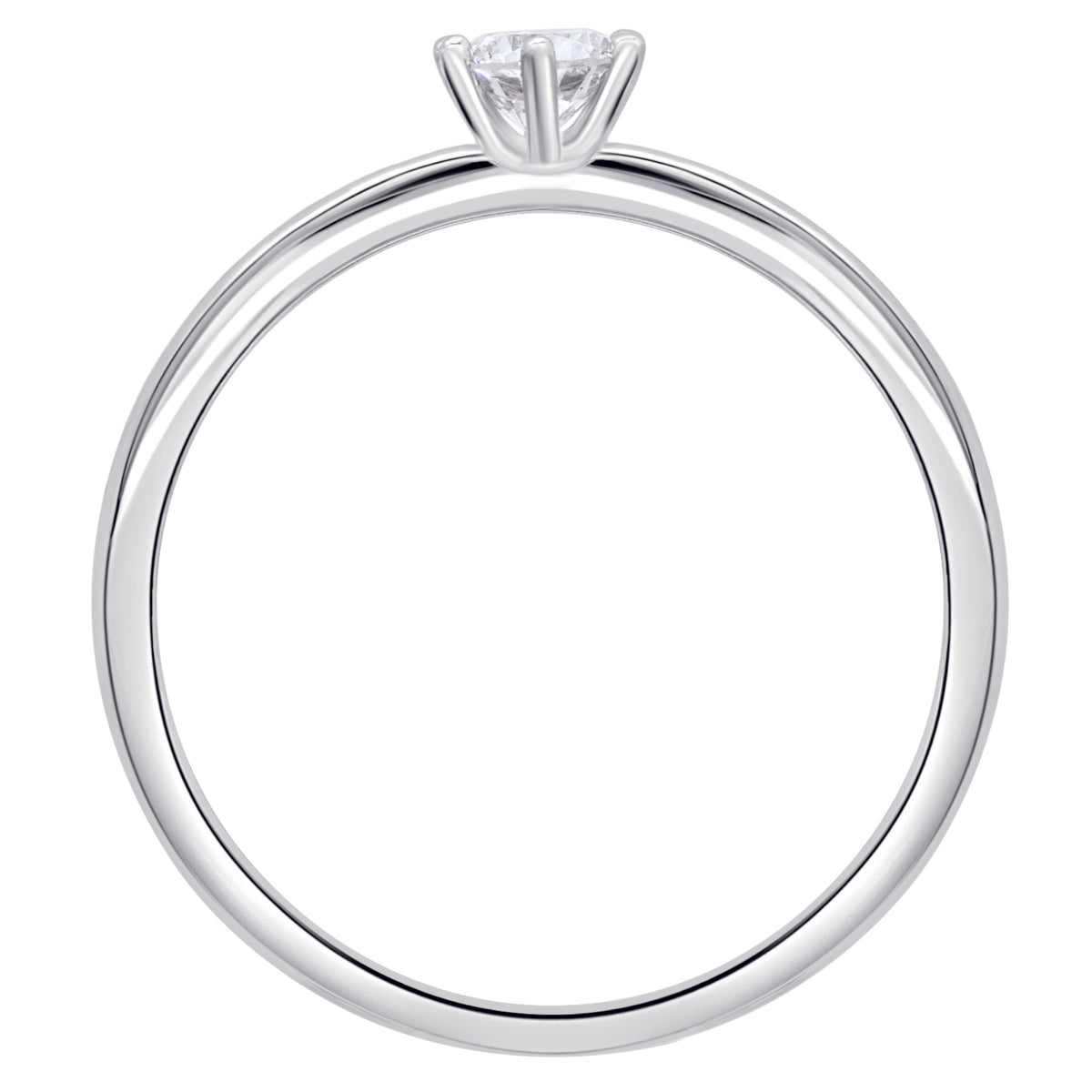 0.15 ct Diamant Brillant Ring aus 585er Weißgold von ONE ELEMENT – Bild 2