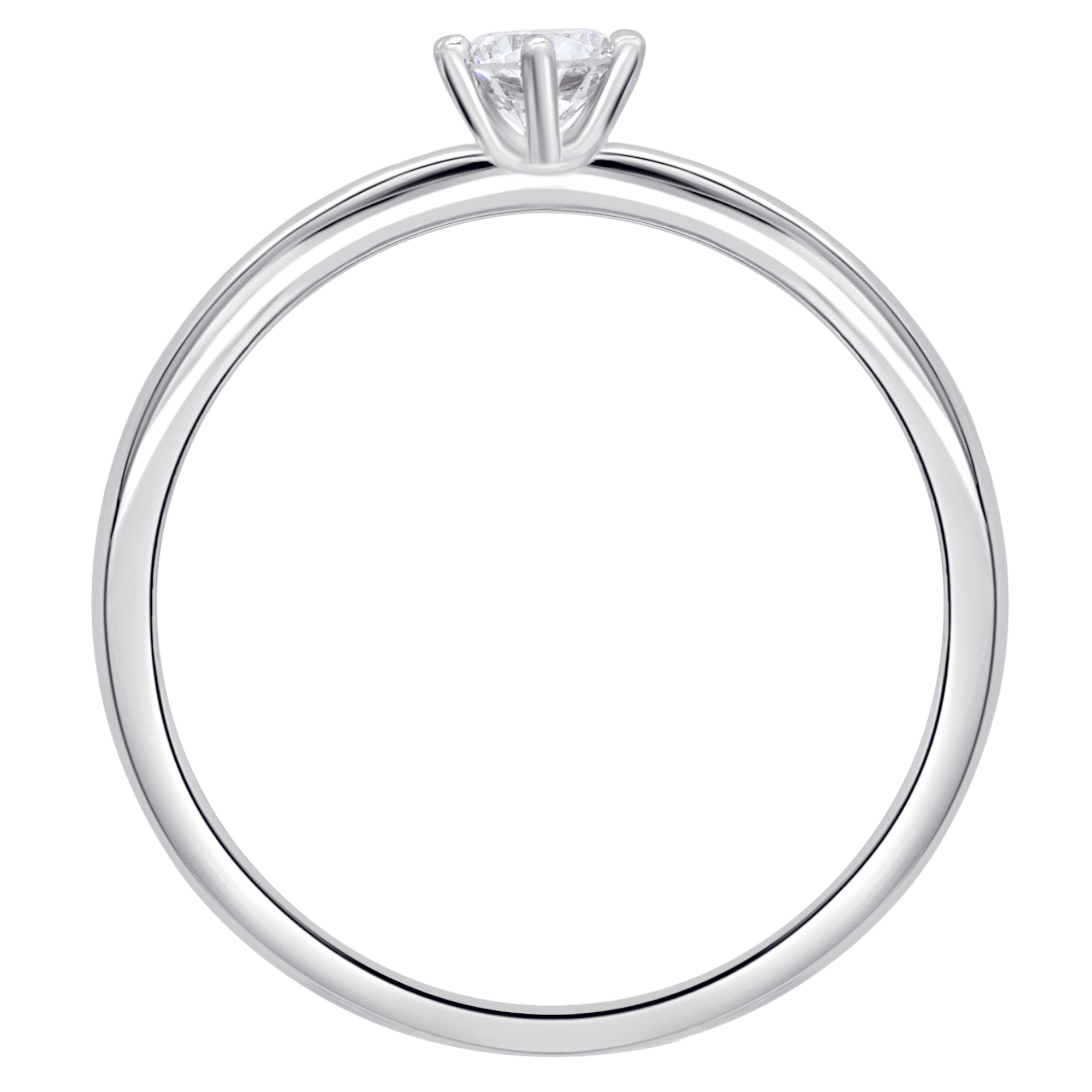 0.2 ct Diamant Brillant Ring aus 750er Weißgold von ONE ELEMENT – Bild 2