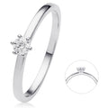 0.15 ct Diamant Brillant Ring aus 750er Weißgold von ONE ELEMENT – Bild 1