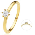 0.25 ct Diamant Brillant Ring aus 750er Gelbgold von ONE ELEMENT – Bild 1