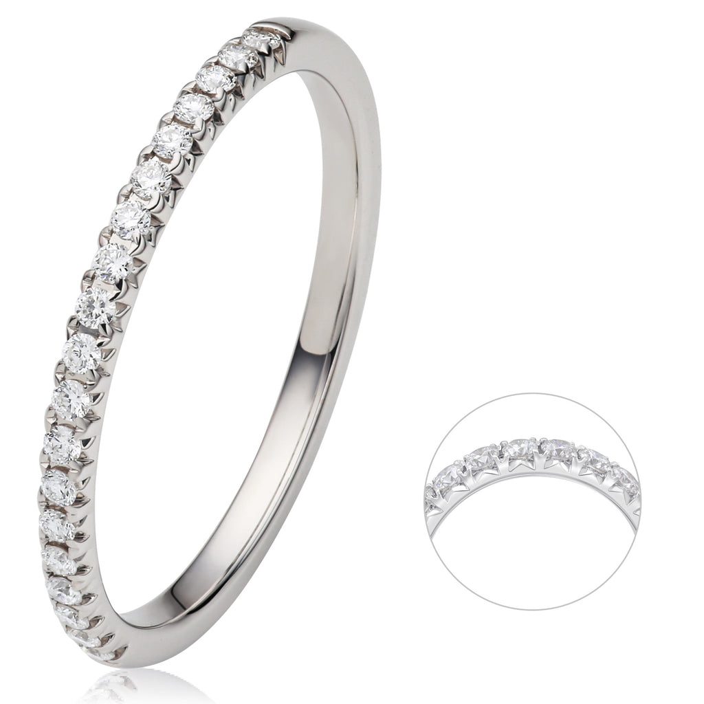 0.15 ct Diamant Brillant Memoire Ring aus 585er Weißgold von ONE ELEMENT – Bild 1
