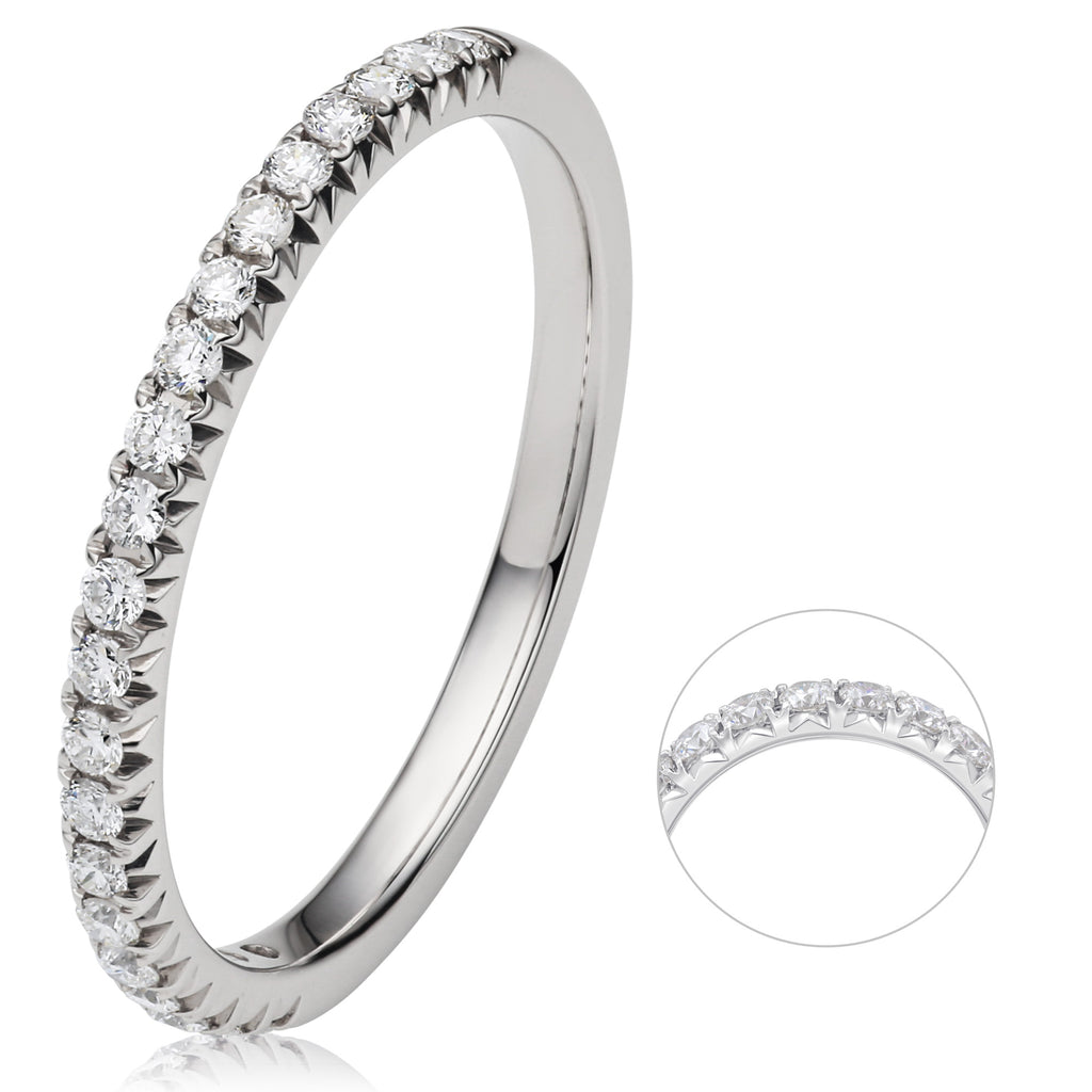 0.25 ct Diamant Brillant Memoire Ring aus 585er Weißgold von ONE ELEMENT – Bild 1