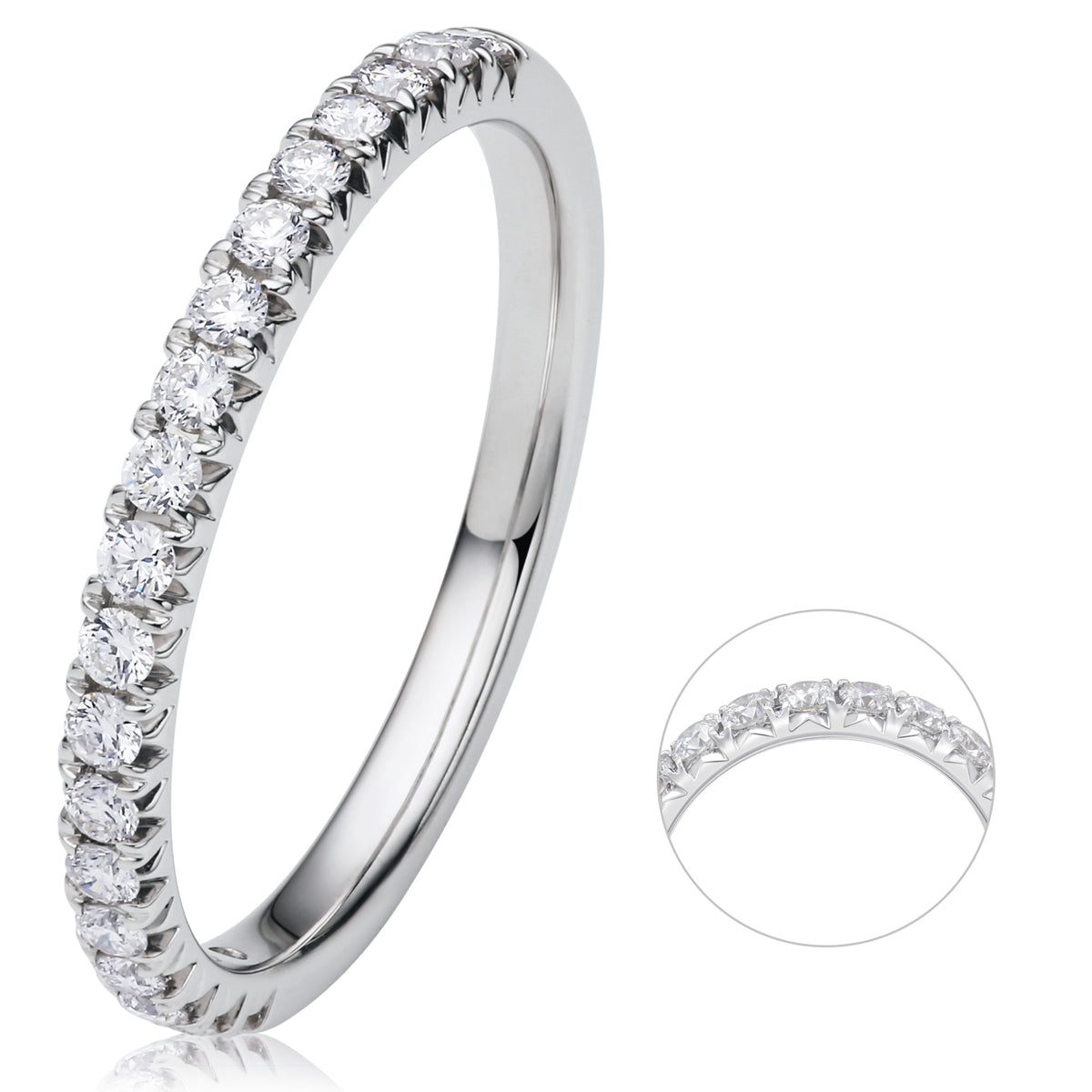 Memoire-Ring aus 585er Weißgold, 0,33 ct von ONE ELEMENT