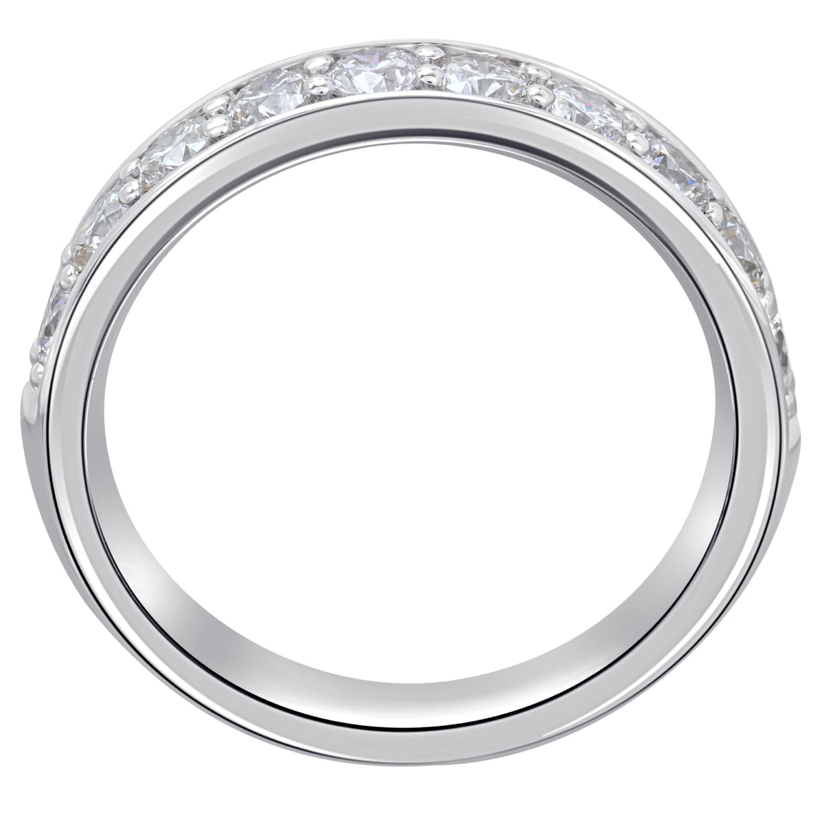 0.1 ct Diamant Brillant Memoire Ring aus 585er Weißgold von ONE ELEMENT – Bild 2