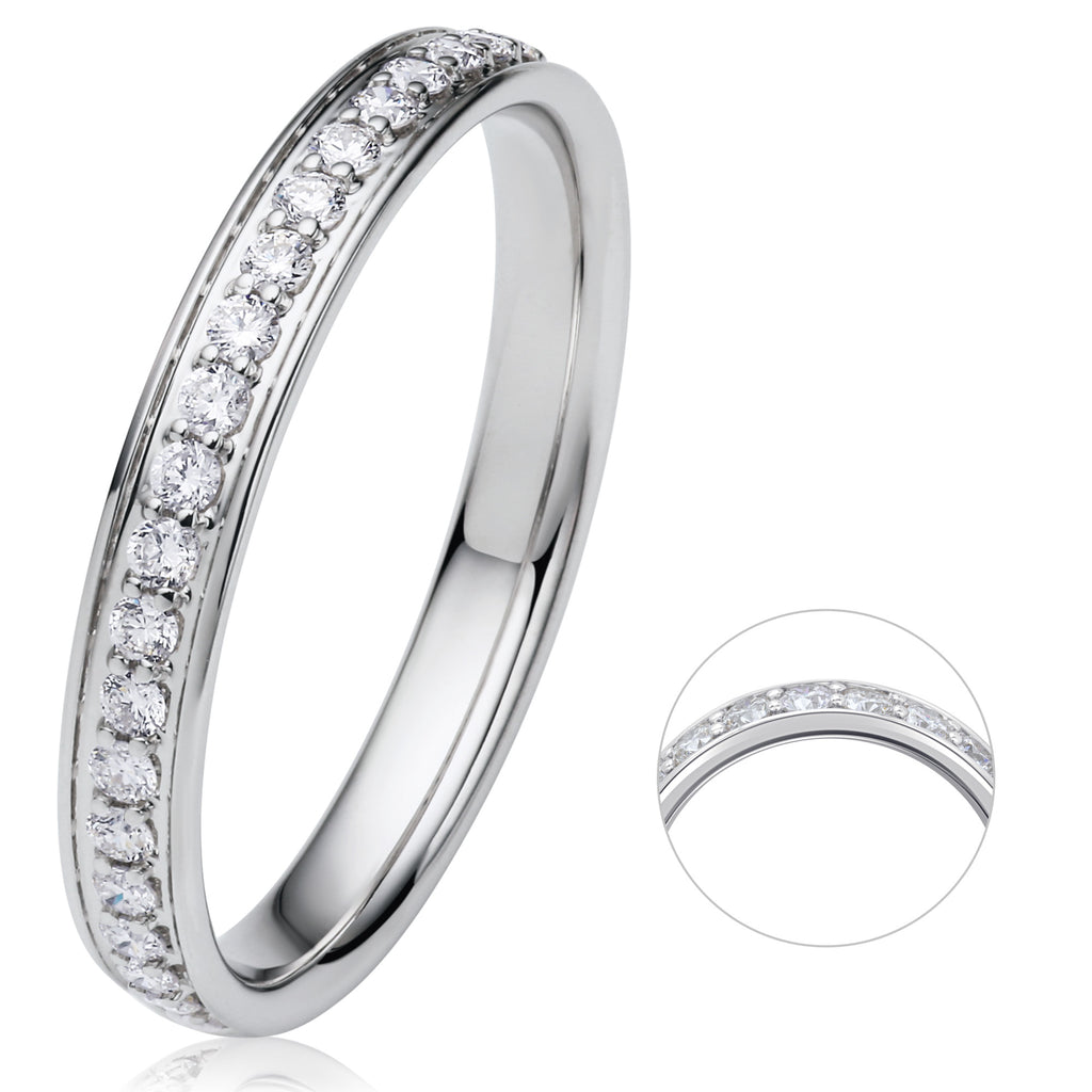 0.25 ct Diamant Brillant Memoire Ring aus 585er Weißgold von ONE ELEMENT – Bild 1