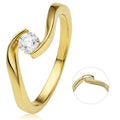 0,25 ct Diamant Brillant Spannfassung Ring aus 585er Gelbgold von ONE ELEMENT – Bild 1