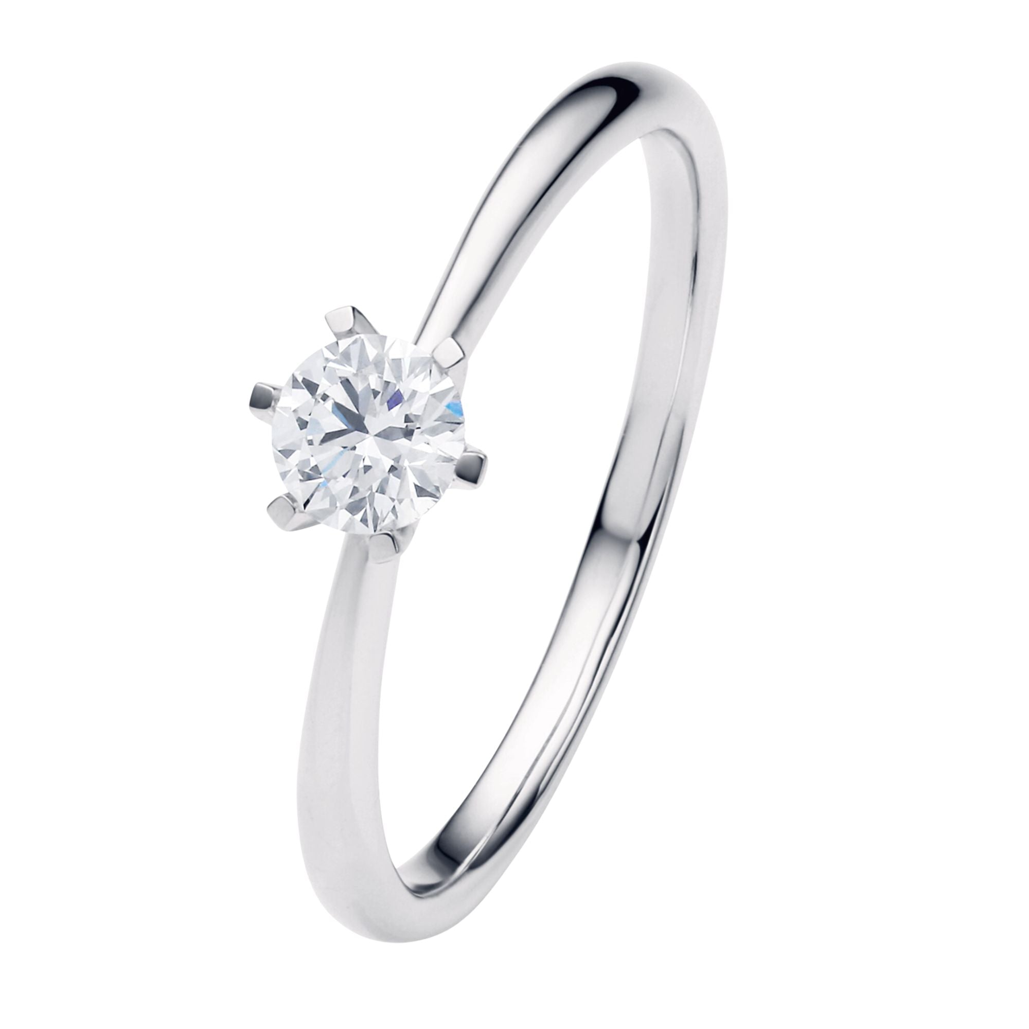 0.25 ct Diamant Brillant Ring aus 585er Weißgold von ONE ELEMENT – Bild 1