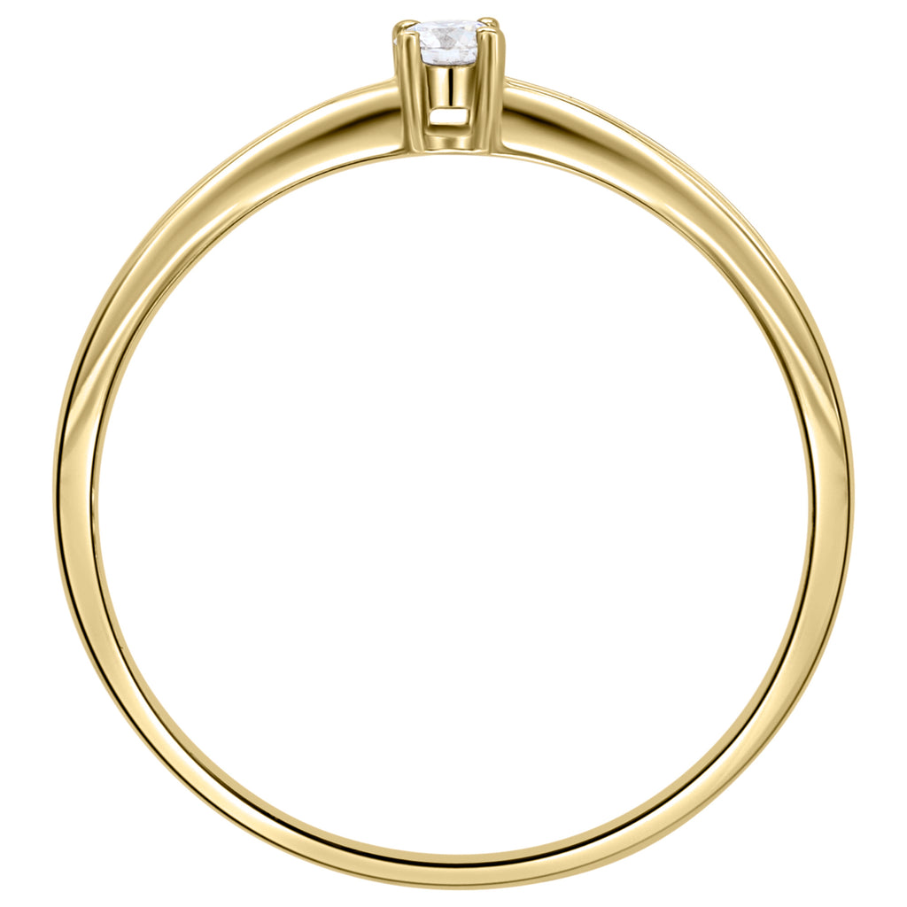 0,05 ct Diamant Brillant Ring aus 585er Gelbgold von ONE ELEMENT – Bild 2