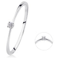 0,03 ct Diamant Brillant Ring aus 585er Weißgold von ONE ELEMENT – Bild 1