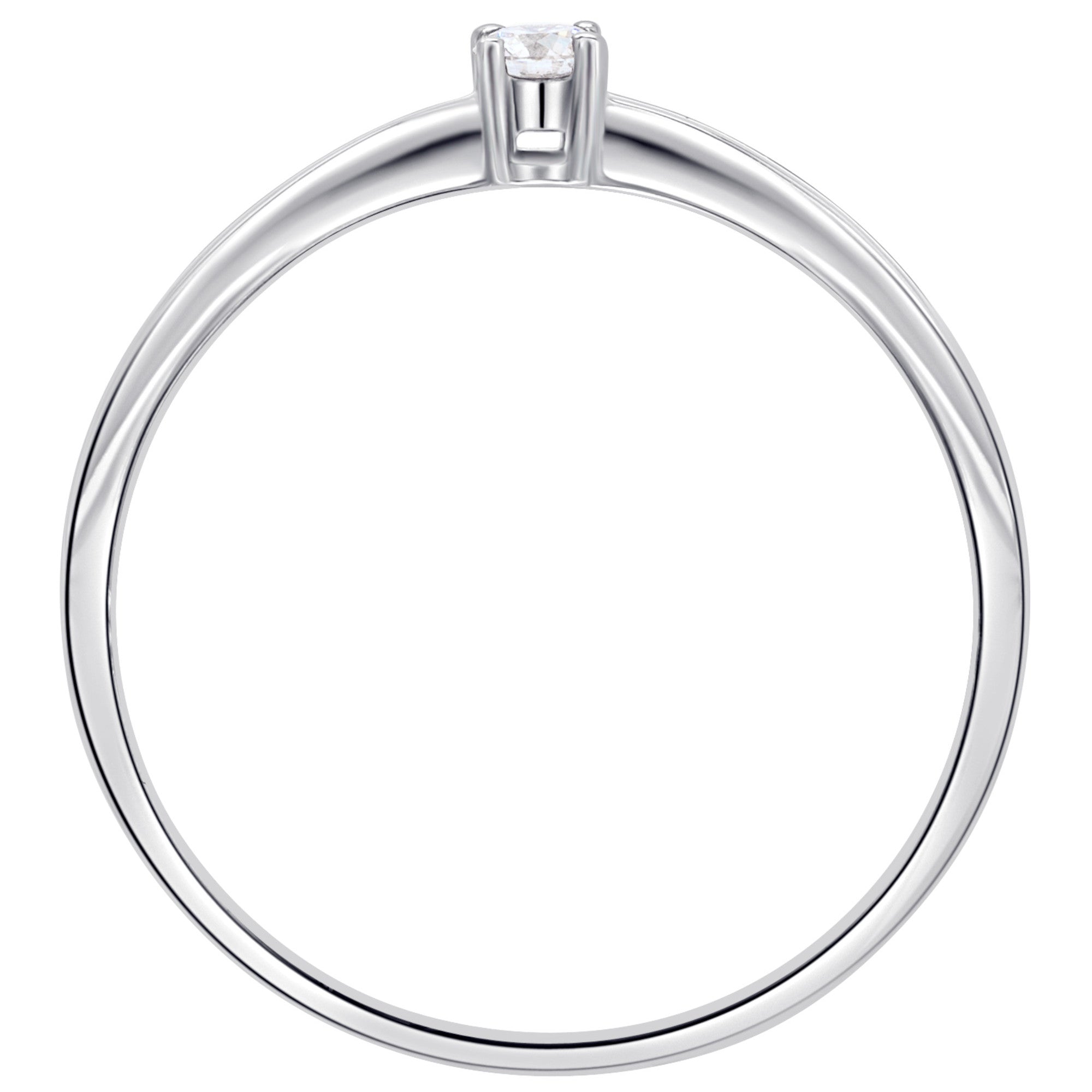 0,03 ct Diamant Brillant Ring aus 585er Weißgold von ONE ELEMENT – Bild 2