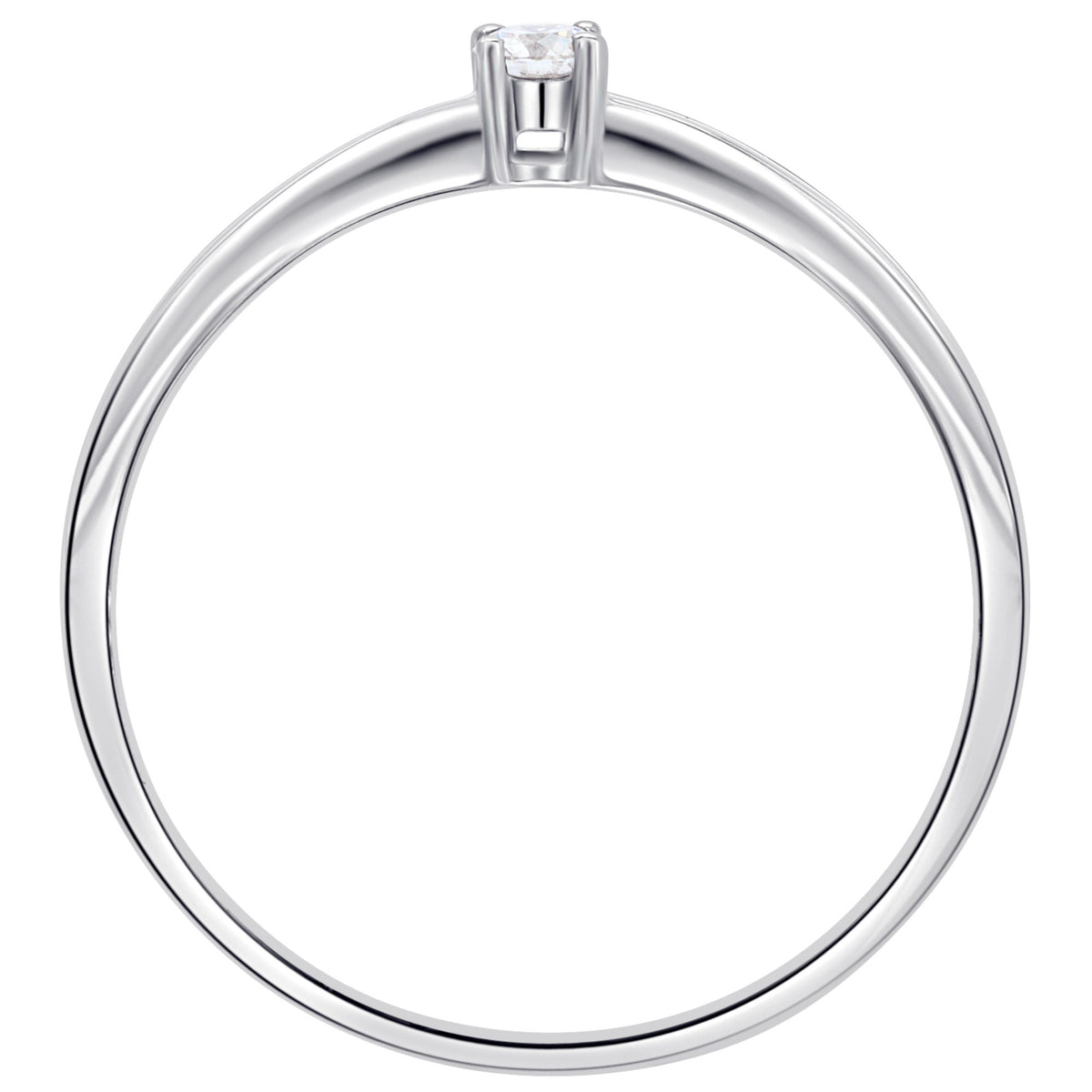0,10 ct Diamant Brillant Ring aus 585er Weißgold von ONE ELEMENT – Bild 2