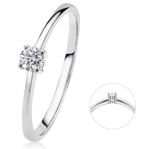0,10 ct Diamant Brillant Ring aus 585er Weißgold von ONE ELEMENT – Bild 1