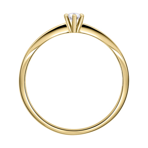 0,08 ct Diamant Brillant Ring aus 585er Gelbgold von ONE ELEMENT – Bild 2