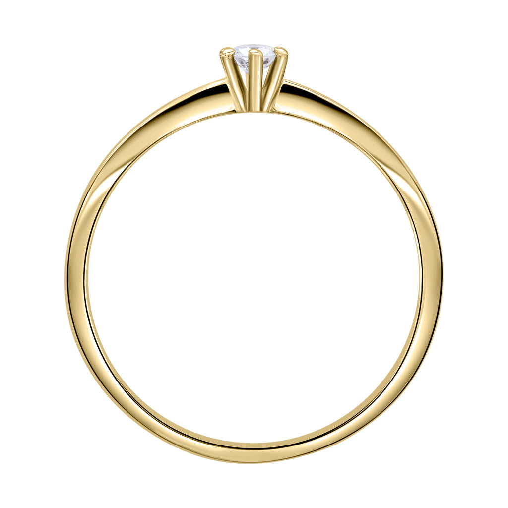 0,15 ct Diamant Brillant Invisible Ring aus 585er Weißgold von ONE ELEMENT – Bild 2