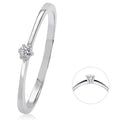 0,03 ct Diamant Brillant Ring aus 585er Weißgold von ONE ELEMENT – Bild 1
