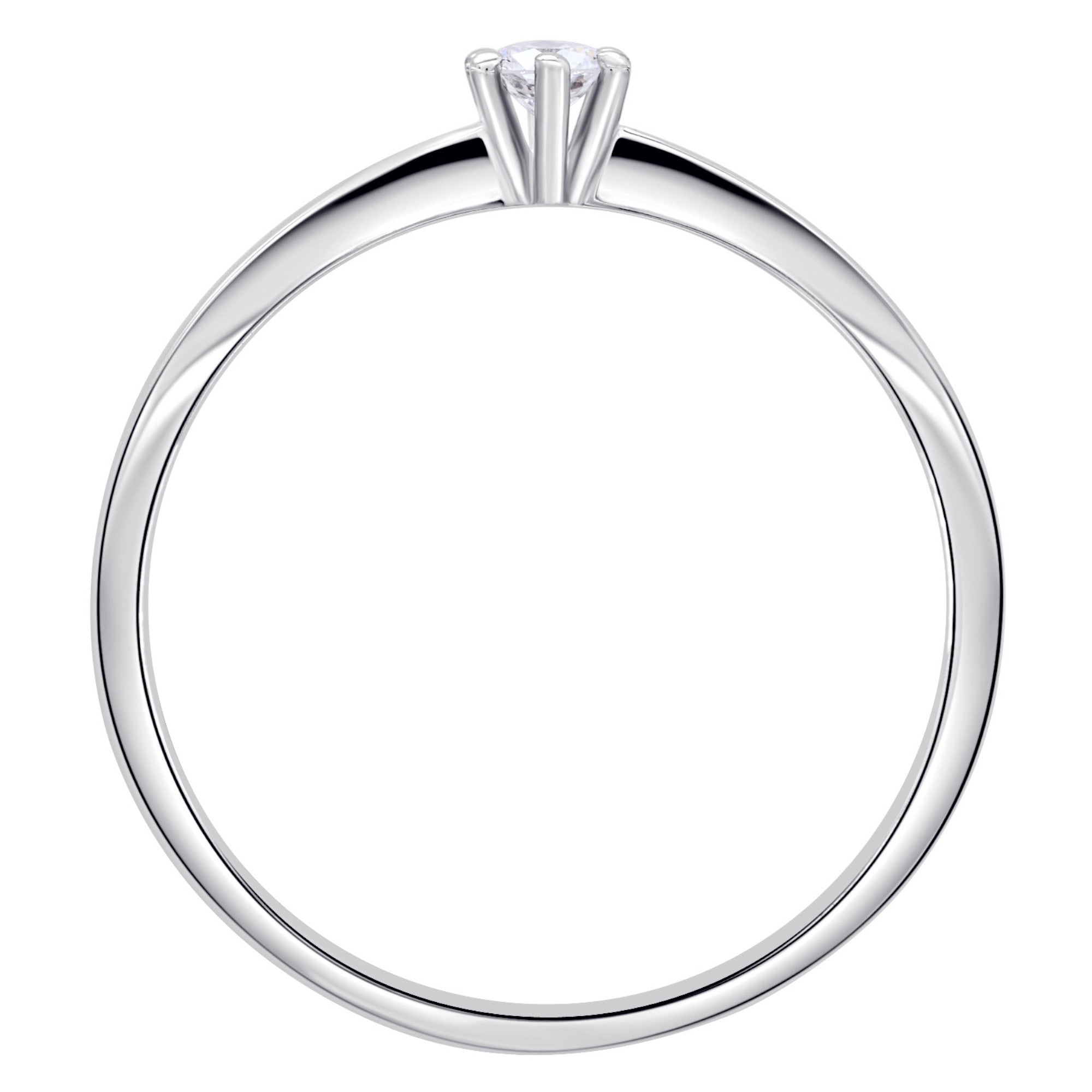 0,03 ct Diamant Brillant Ring aus 585er Weißgold von ONE ELEMENT – Bild 2