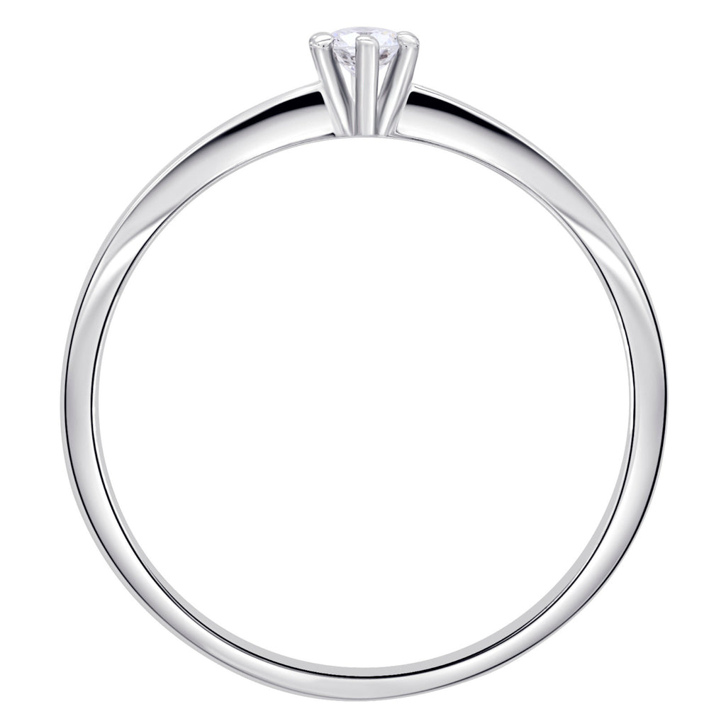 0,05 ct Diamant Brillant Ring aus 585er Weißgold von ONE ELEMENT – Bild 2