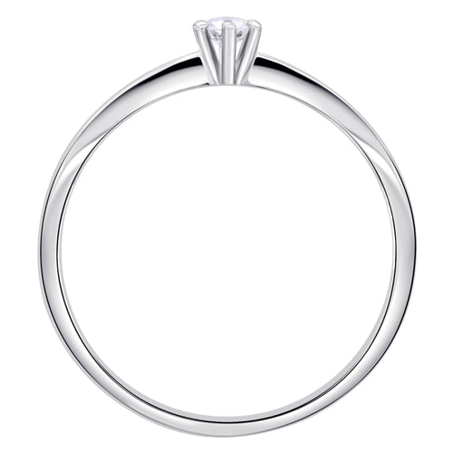 0,05 ct Diamant Brillant Ring aus 585er Weißgold von ONE ELEMENT – Bild 2