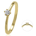 0,08 ct Diamant Brillant Ring aus 585er Gelbgold von ONE ELEMENT – Bild 1