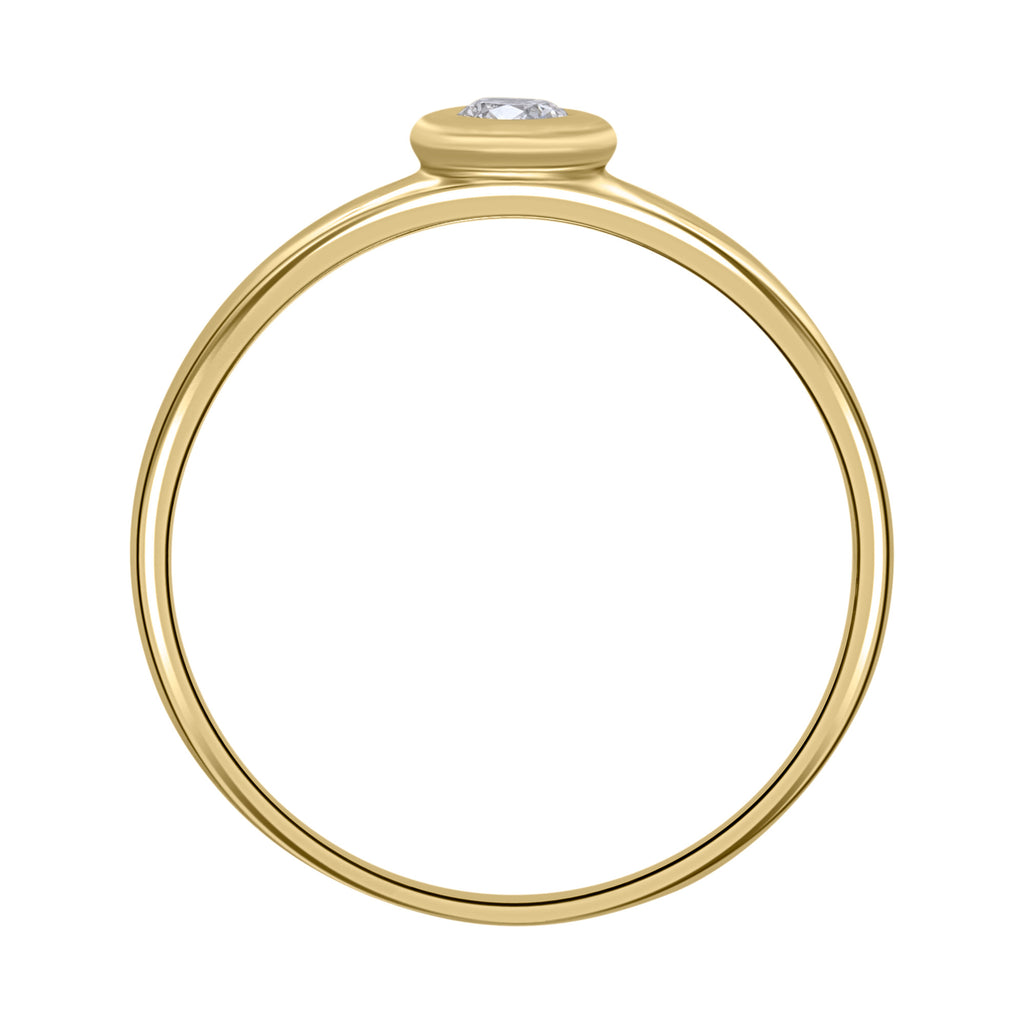 0,05 ct Diamant Brillant Ring aus 585er Gelbgold von ONE ELEMENT – Bild 2