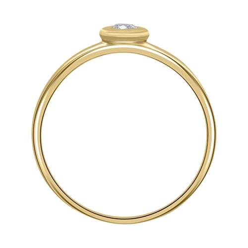0,05 ct Diamant Brillant Ring aus 585er Gelbgold von ONE ELEMENT – Bild 2
