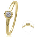 0,08 ct Diamant Brillant Ring aus 585er Gelbgold von ONE ELEMENT – Bild 1