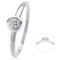 0,10 ct Diamant Brillant Ring aus 585er Weißgold von ONE ELEMENT – Bild 1