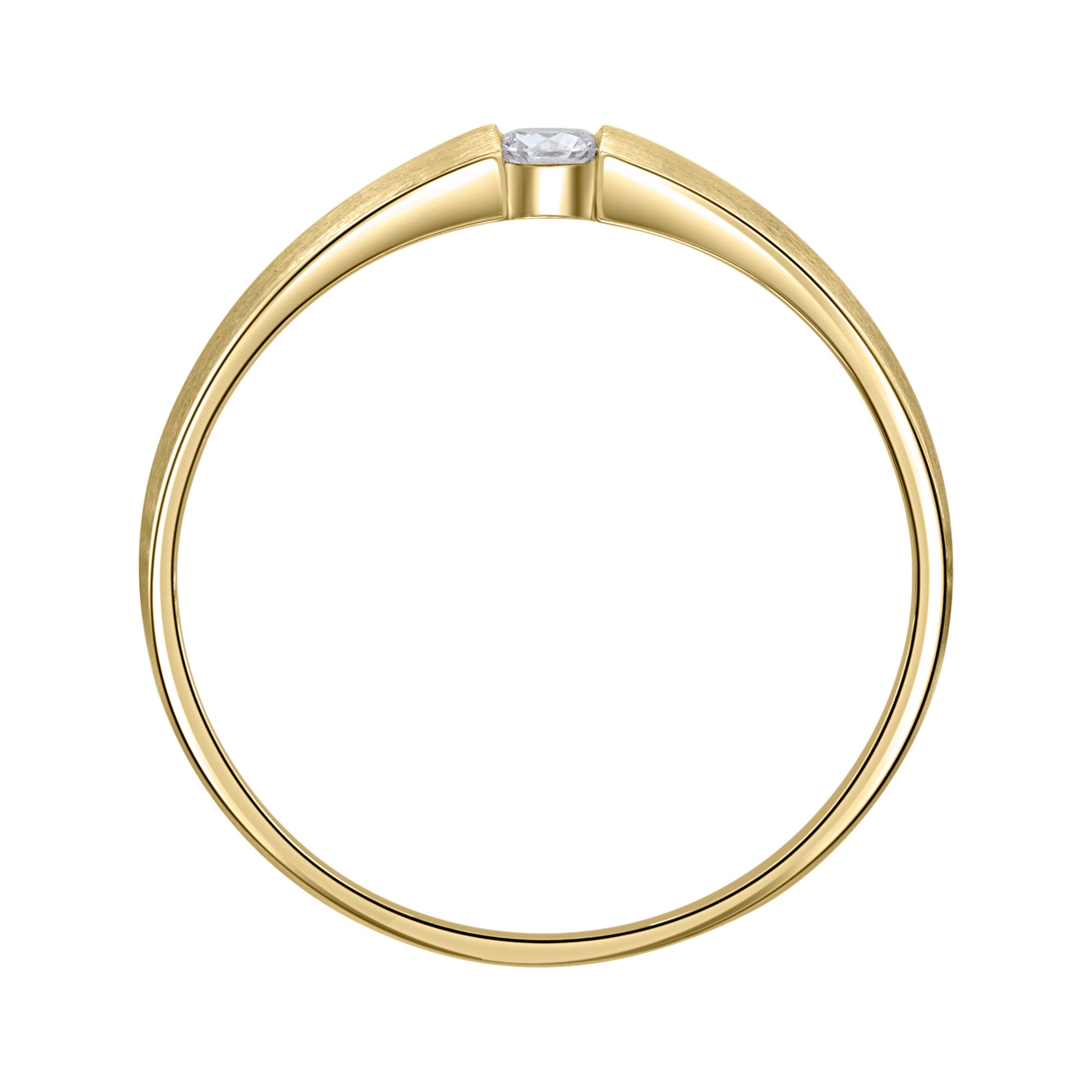 0,07 ct Diamant Brillant Ring aus 585er Gelbgold von ONE ELEMENT – Bild 2