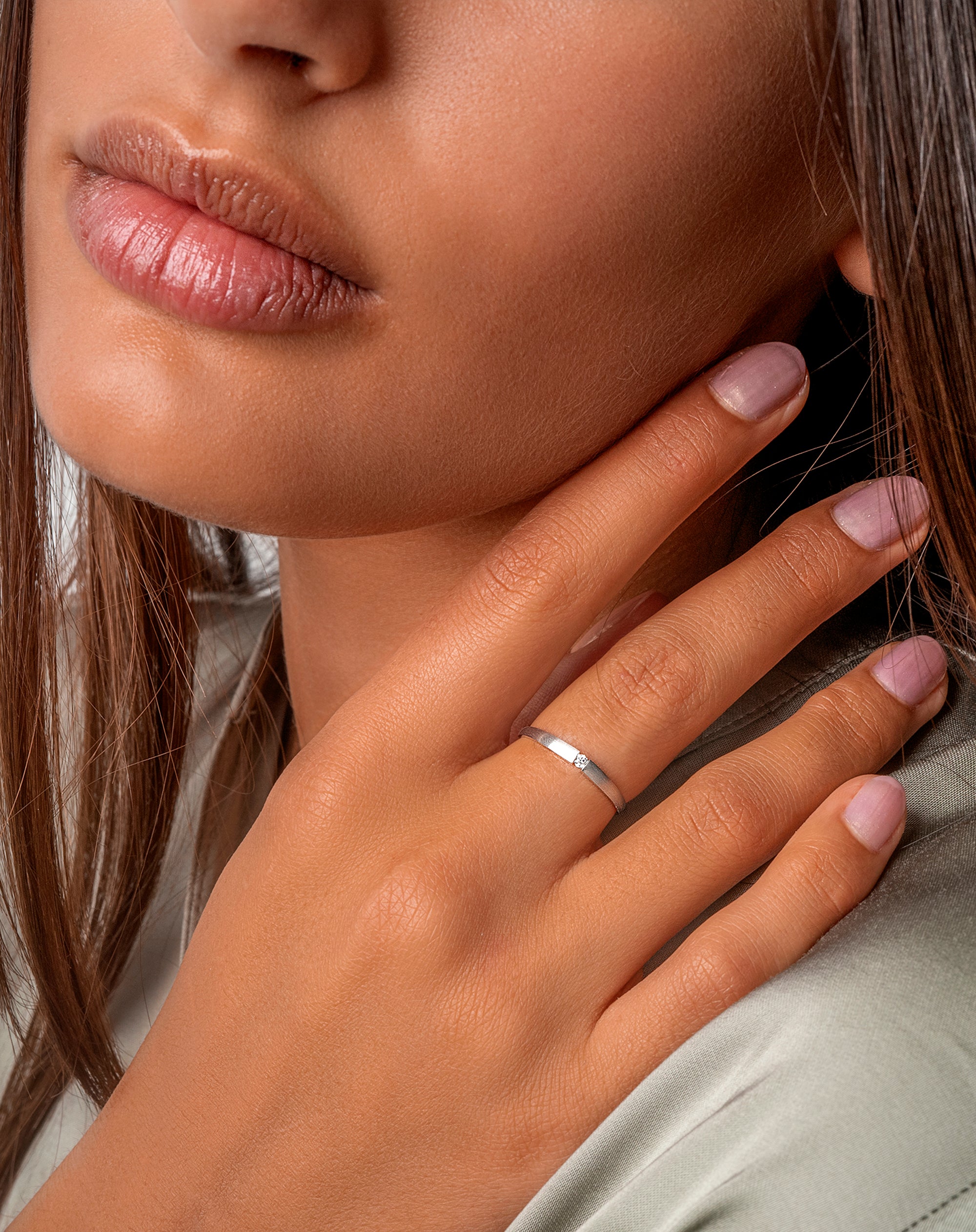 0,07 ct Diamant Brillant Ring aus 585er Weißgold von ONE ELEMENT – Bild 3