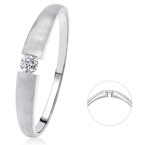 0,05 ct Diamant Brillant Ring aus 585er Weißgold von ONE ELEMENT – Bild 1