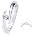 0,10 ct Diamant Brillant Spannfassung Ring aus 585er Weißgold von ONE ELEMENT – Bild 1