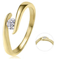 Diamantring in Spannfassung aus 585er Gelbgold, 0,25 ct von ONE ELEMENT
