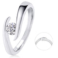 Diamantring in Spannfassung aus 585er Weißgold, 0,25 ct von ONE ELEMENT