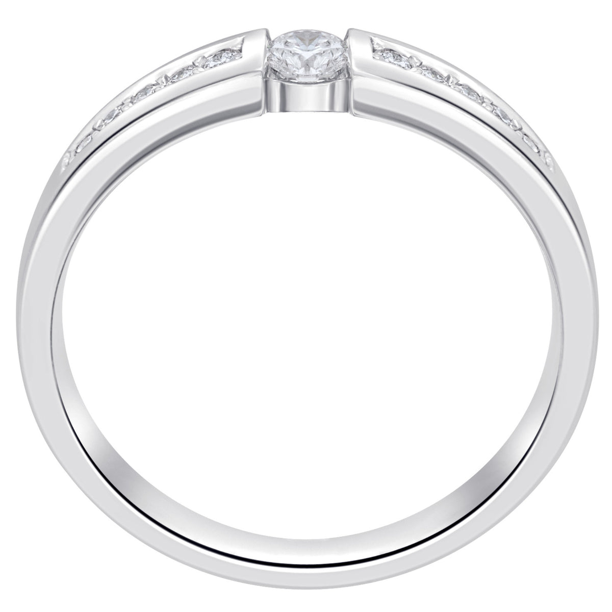 Memoire-Ring aus 585er Weißgold, 0,2 ct – weitere Ansicht 2