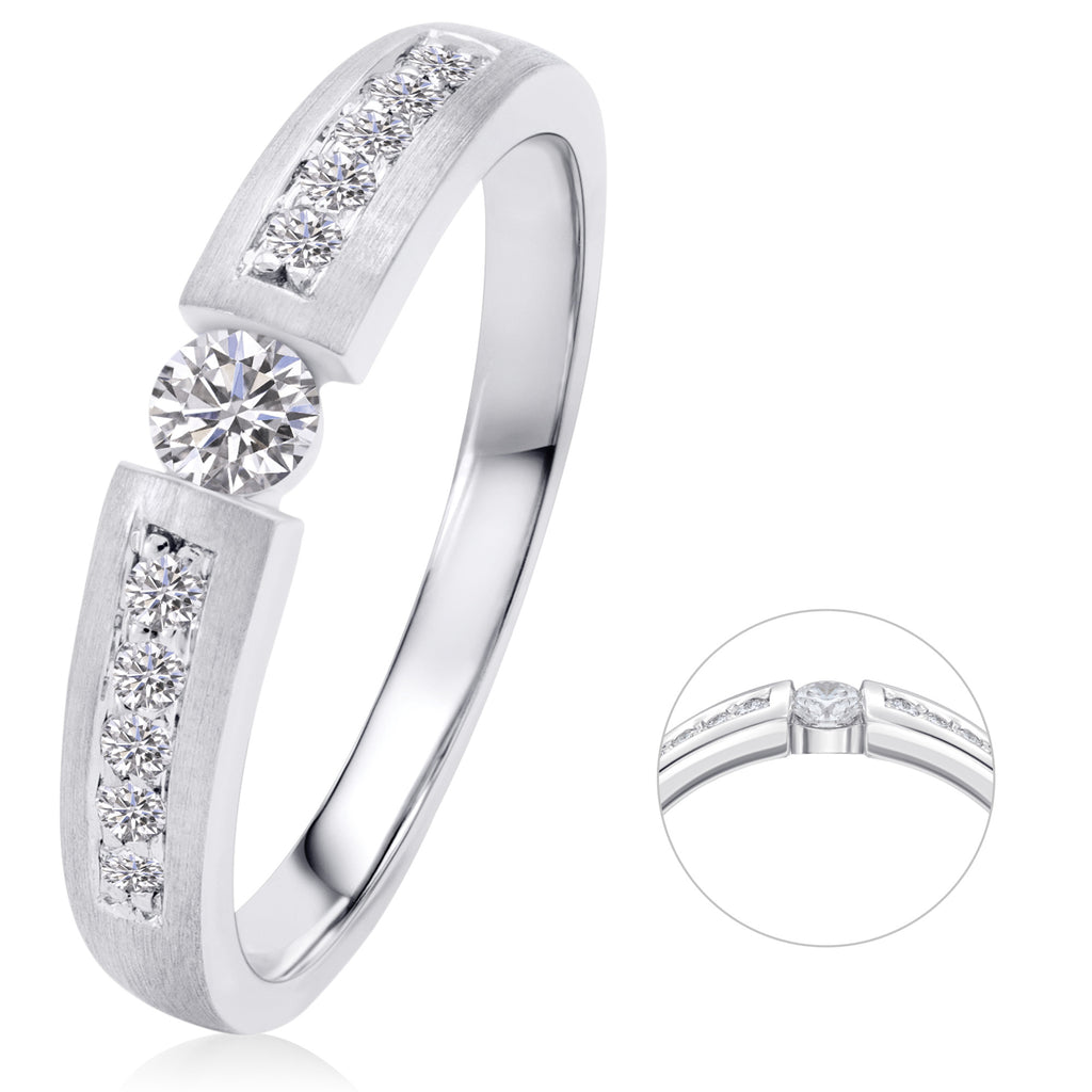 Memoire-Ring aus 585er Weißgold, 0,2 ct von ONE ELEMENT