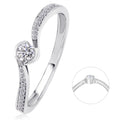 0,16 ct Diamant Brillant Memoire mit Center Ring aus 585er Weißgold von ONE ELEMENT – Bild 1