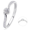 0,20 ct Diamant Brillant Memoire mit Center Ring aus 585er Weißgold von ONE ELEMENT – Bild 1