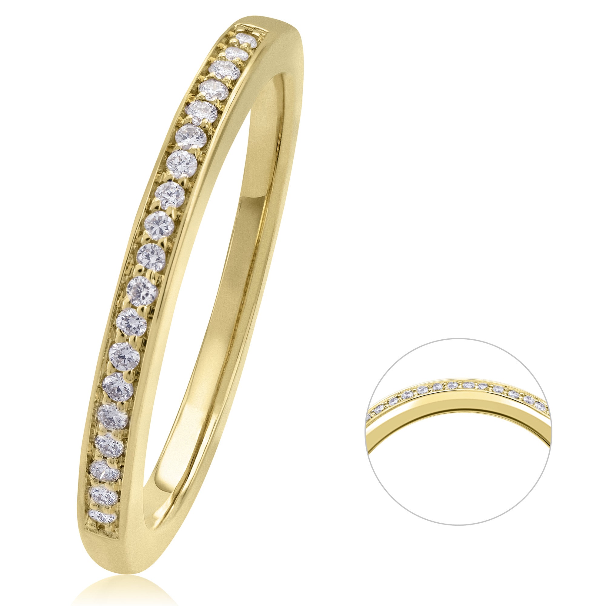 0.09 ct Diamant Brillant Memoire Ring aus 585er Gelbgold von ONE ELEMENT – Bild 1